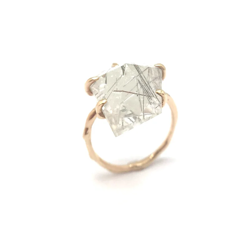 Rutilated Quartz Ring