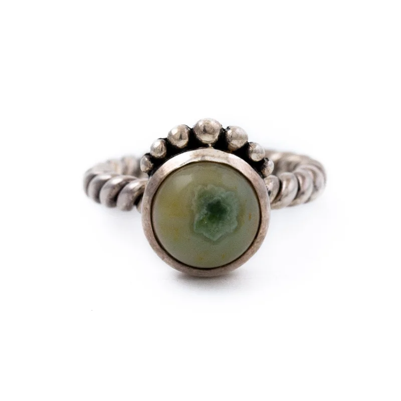 Algae Green Ocean Jasper Ring