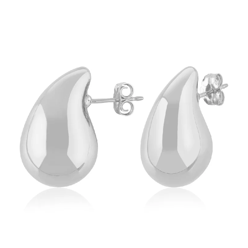 Sterling Silver Small Teardrop Stud Earrings