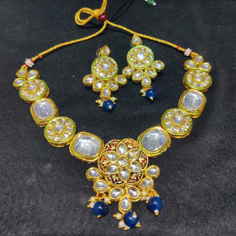 Manisha Jewellery Gold Plated Kundan Necklace Set