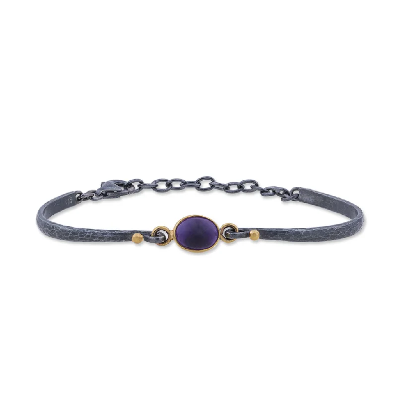 24K Amethyst Bracelet