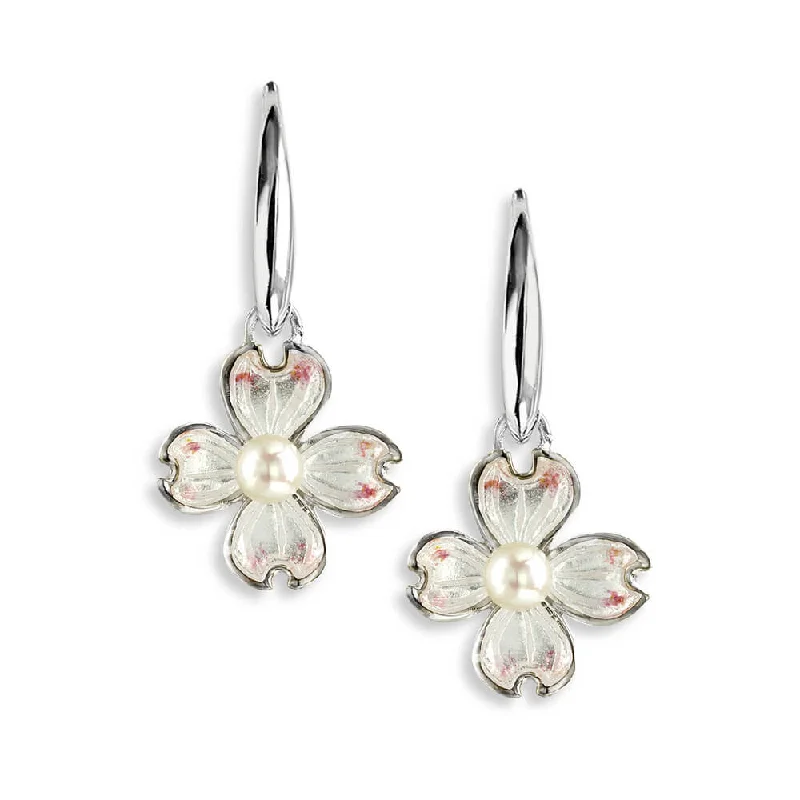 Nicole Barr White Dogwood Earrings