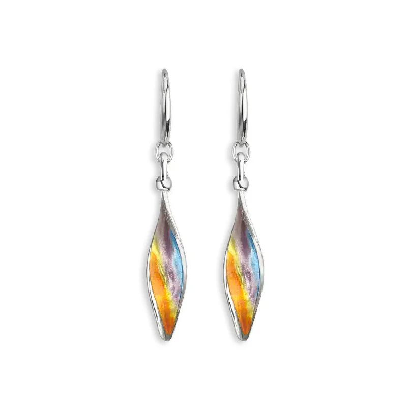 Nicole Barr Sunset Enamel Twist Drop Earrings