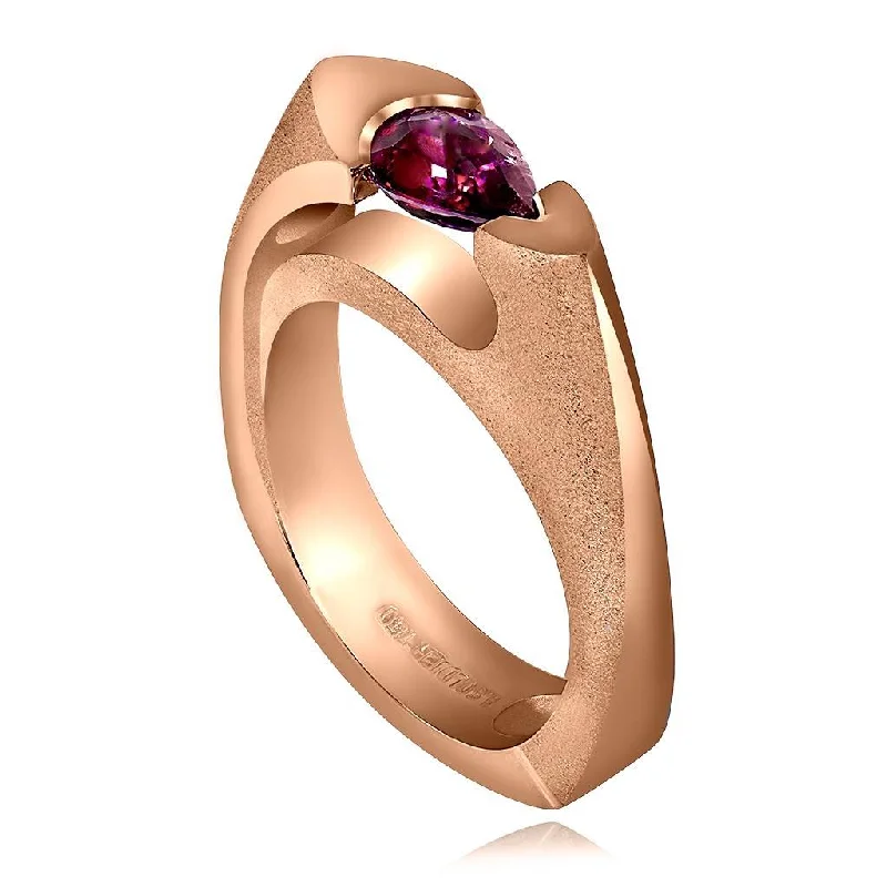 Passion Pink Sapphire Engagement Ring