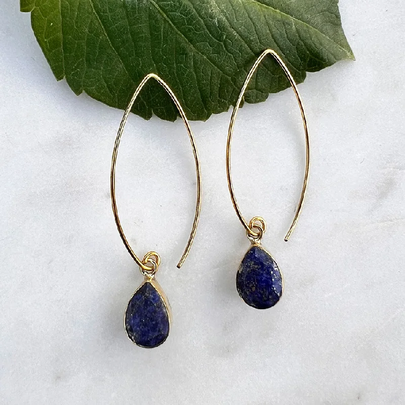 Lapis Bow Earrings, India