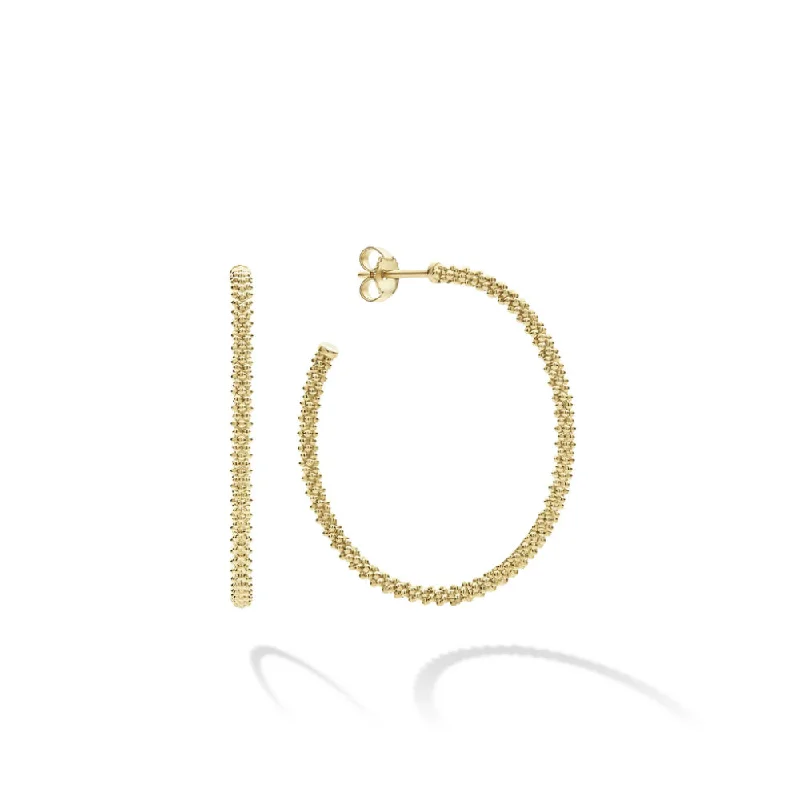 Lagos 18k Caviar Gold Small Hoop Earrings