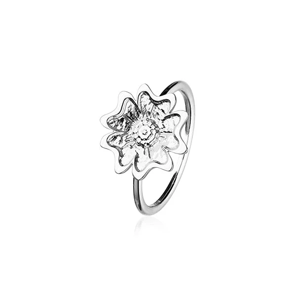 Scottish Primrose Silver Ring R411