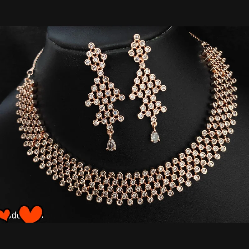 Manisha Jewellery American Diamond Necklace Set