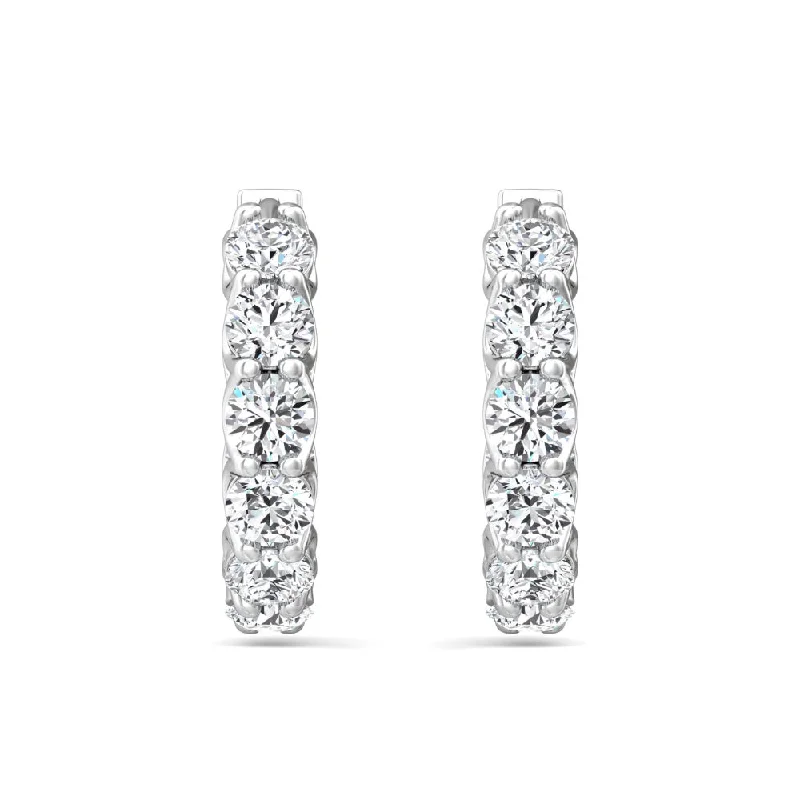 Martin Flyer Diamond Hoop Earrings