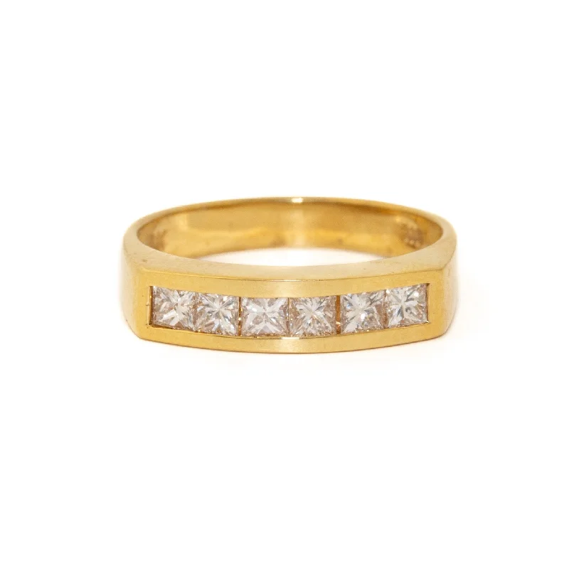 Futuristic 14 KT Channel Set Diamond Ring