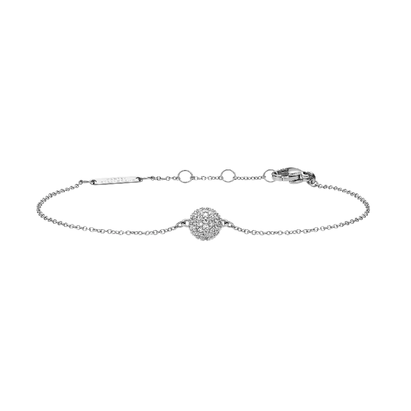 Pavé Crystal Pendant Bracelet Silver