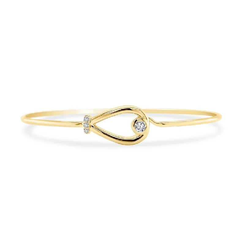 Diamond Bezel Loop Bangle