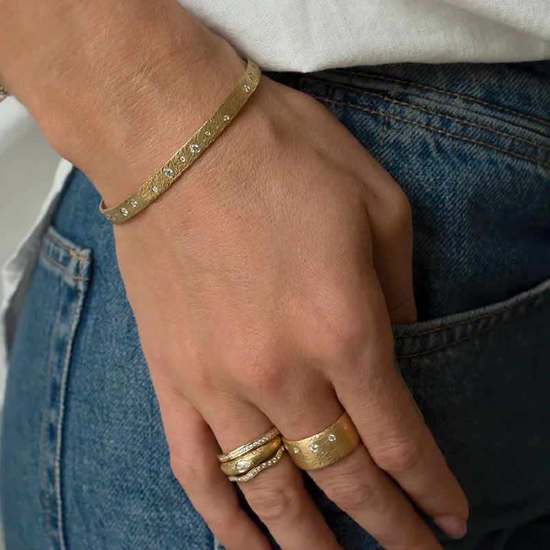 Dancing Diamond 'Boulder' Cuff Bracelet