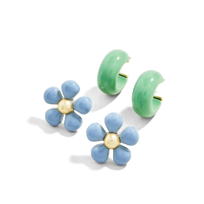 Spartina Sweet Song Earrings Set Blue/Green (2 pairs)