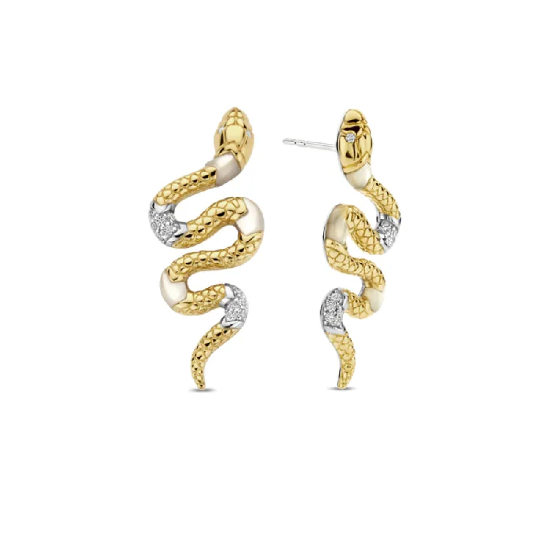 Ti Sento Snake Drop Earrings