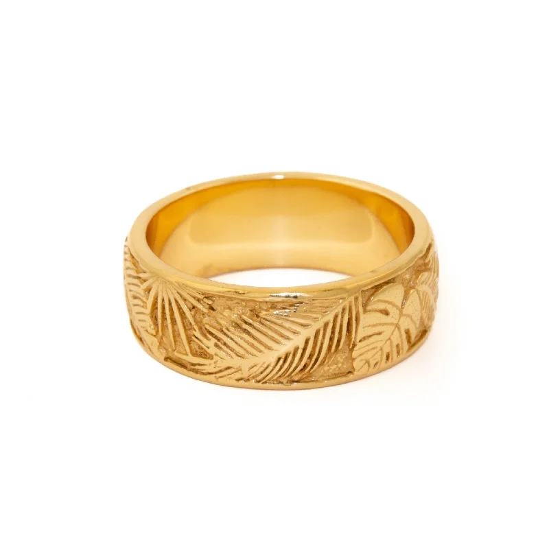 Gold Jungle Band Ring