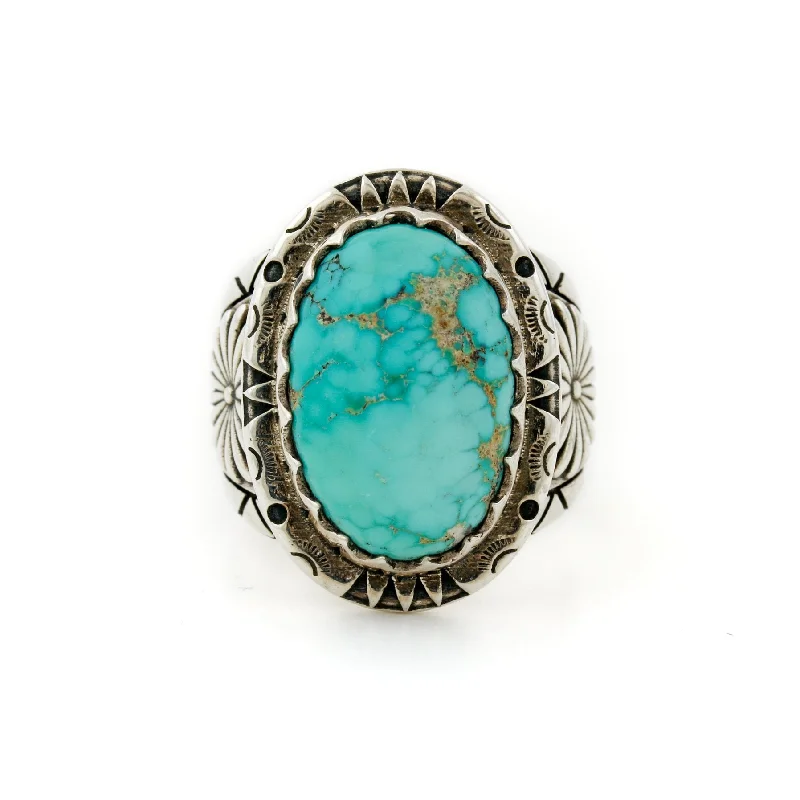 Silver x  Royston Turquoise "Imperial Seal" Signet