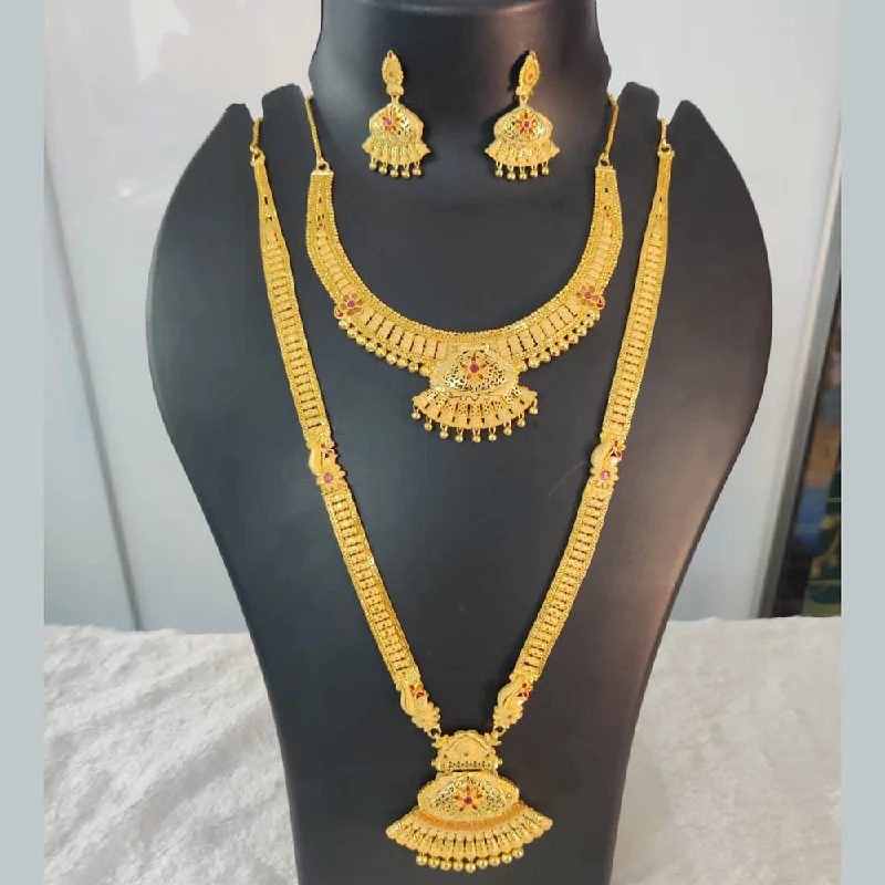 Pari Art Jewellery Forming Gold Necklace Combo