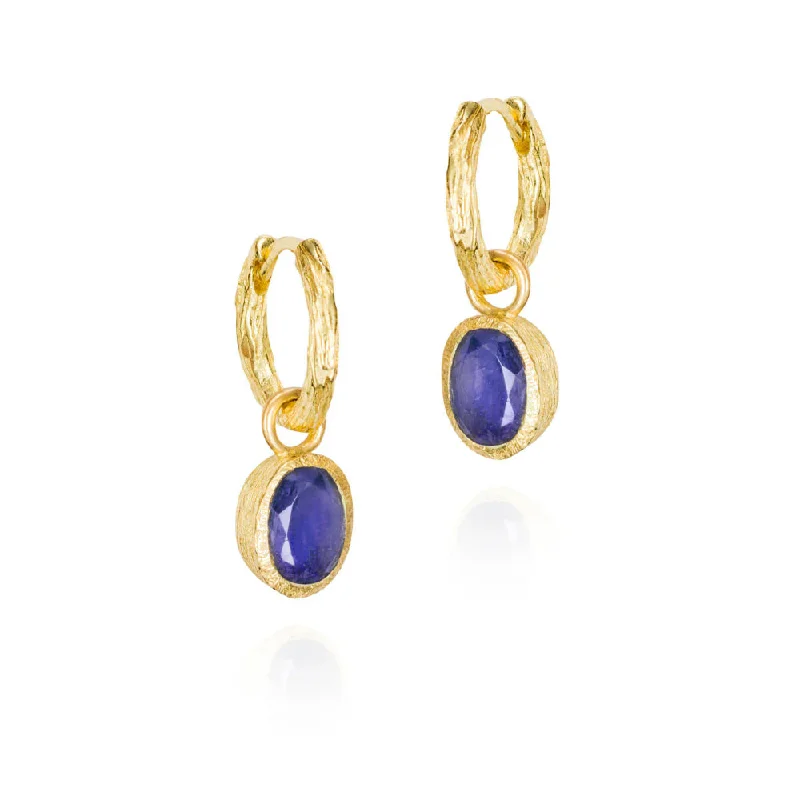 Jorge Revilla Zen Collection Sapphire Drop Earrings