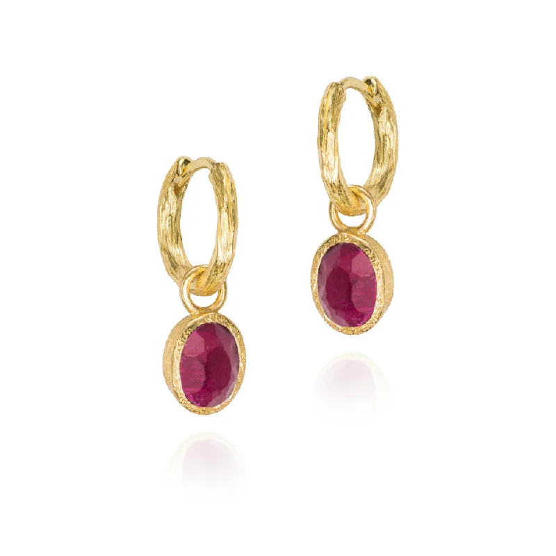 Jorge Revilla Zen Collection Ruby Drop Earrings