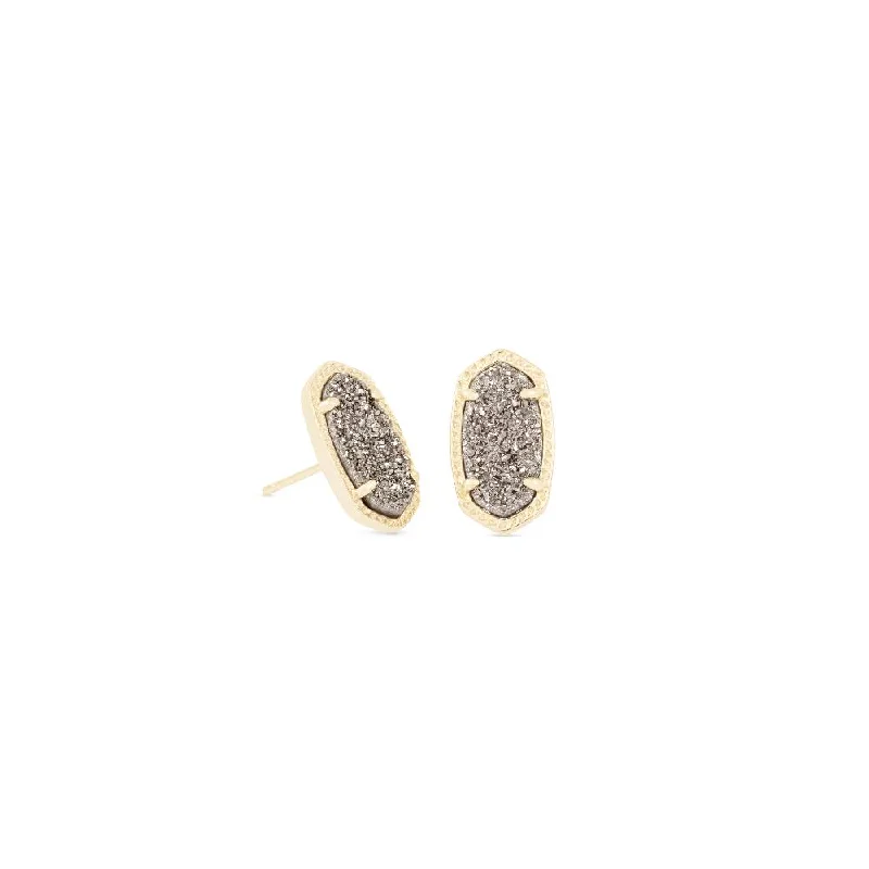 Kendra Scott Ellie Stud Earrings in Platinum Drusy