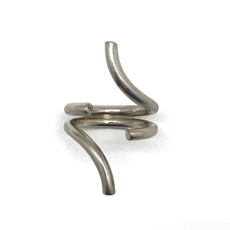 Open Faced Silver Ring