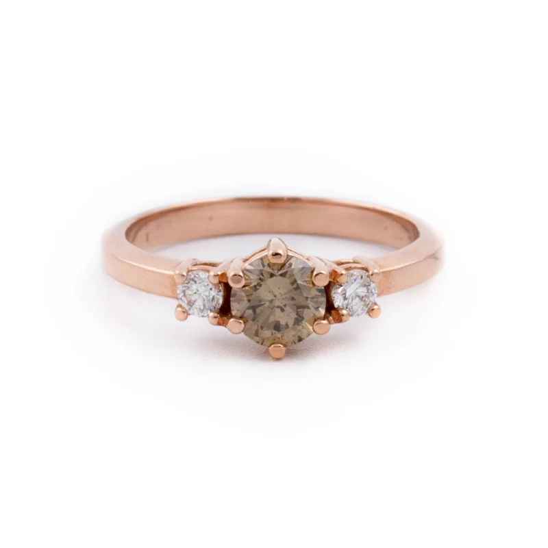 Cognac Gold Engagement Ring