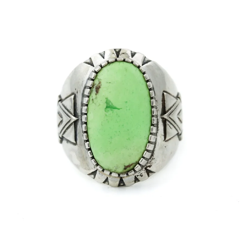 Lemon Chrysoprase "Alpha" Ring