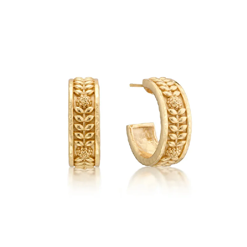 Capucine De Wulf Berry Vine Small Hoop Earrings - Gold