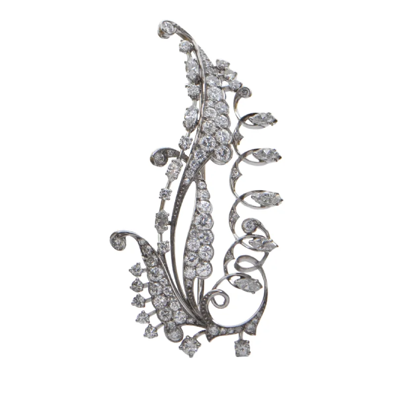 Diamond and Platinum Brooch (C.1950)