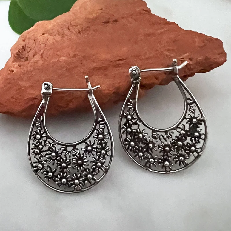 Field of Daisies Earrings - Sterling Silver, Indonesia