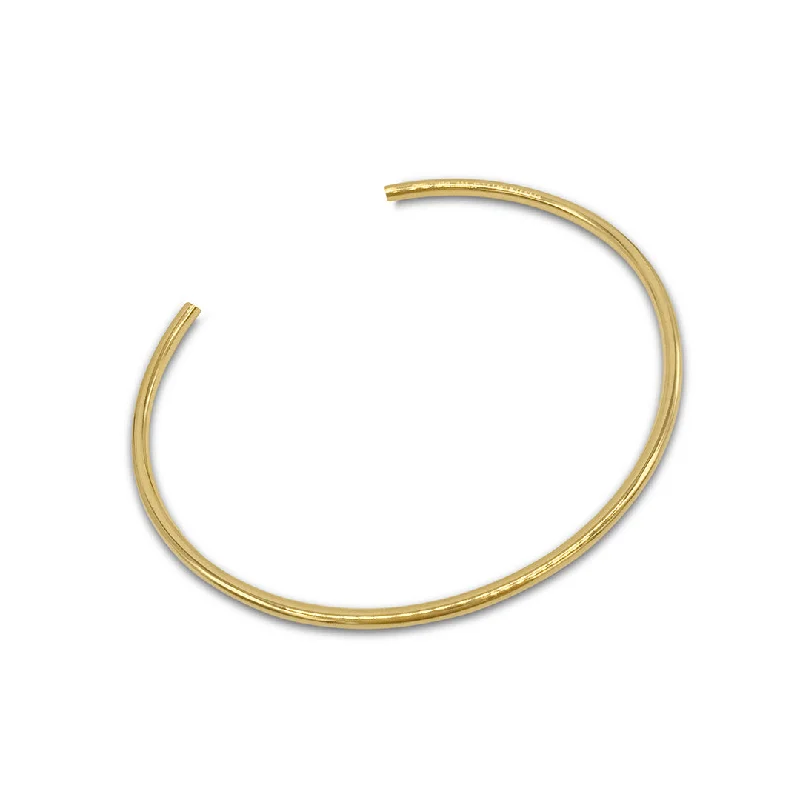 Tarnish Resistant 14k Gold Plated Thin Cuff Bracelet