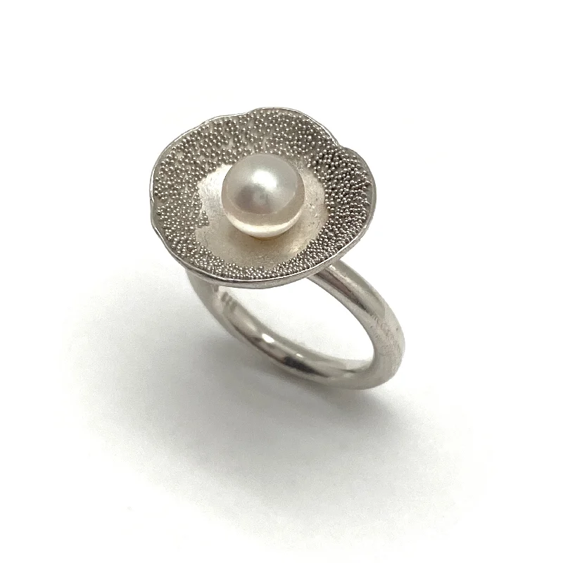 Pearl and Sterling Silver Ring