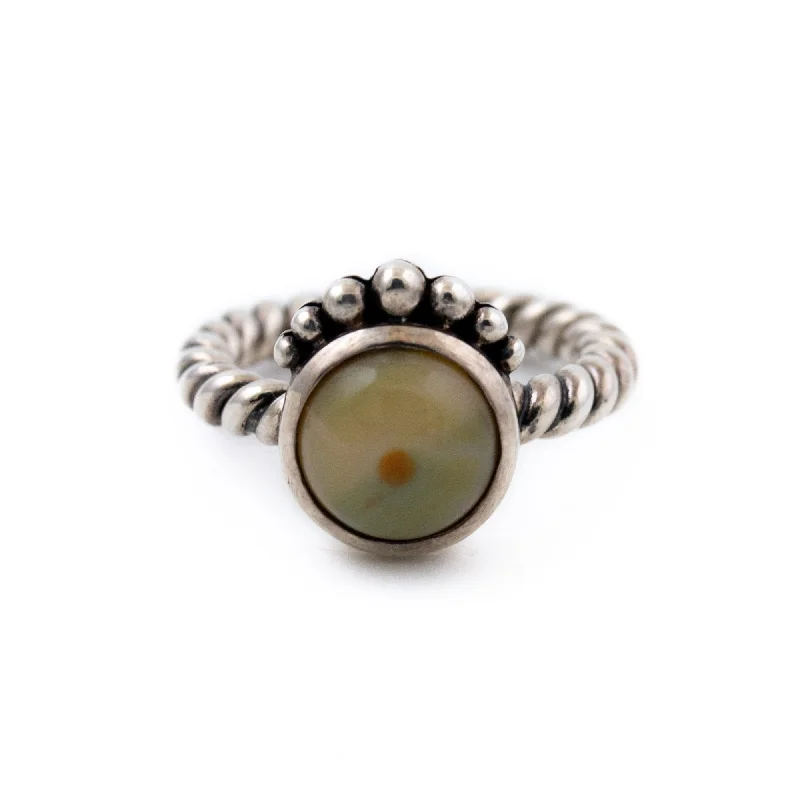 Evil Eye Ocean Jasper Ring