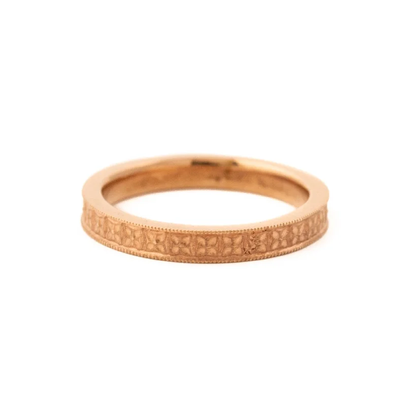 Rose Gold Art-Deco Slim Cigar Band