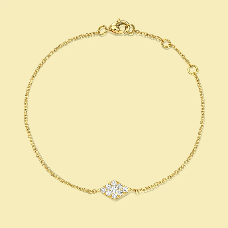 The Alia, Cluster Diamond Kite Shaped Bracelet