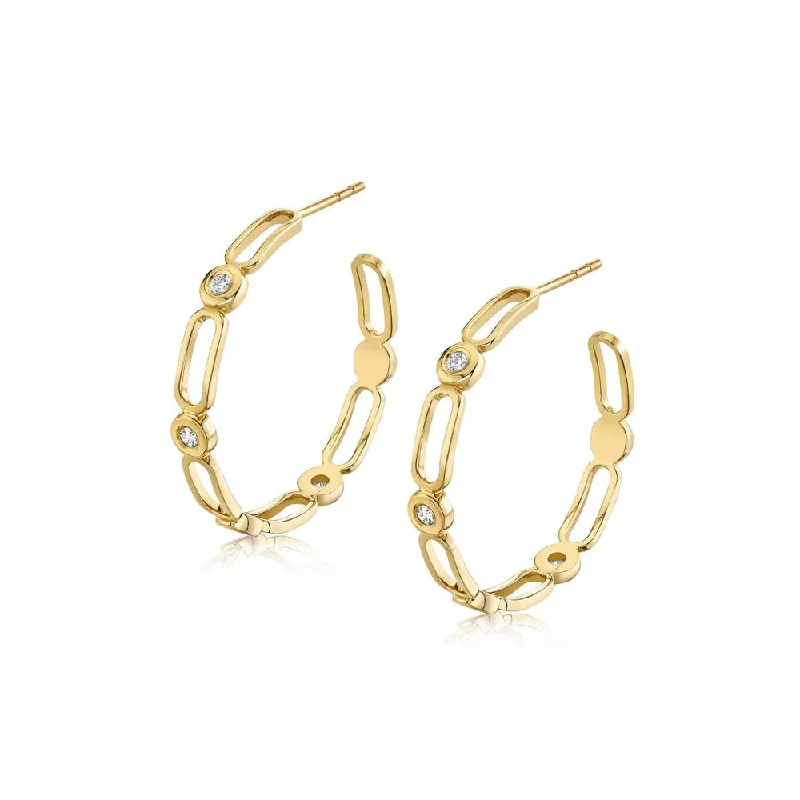 Michael M. 14k "Connection" Hoop Earrings