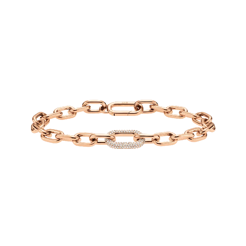 Crystal Link Bracelet Rose Gold