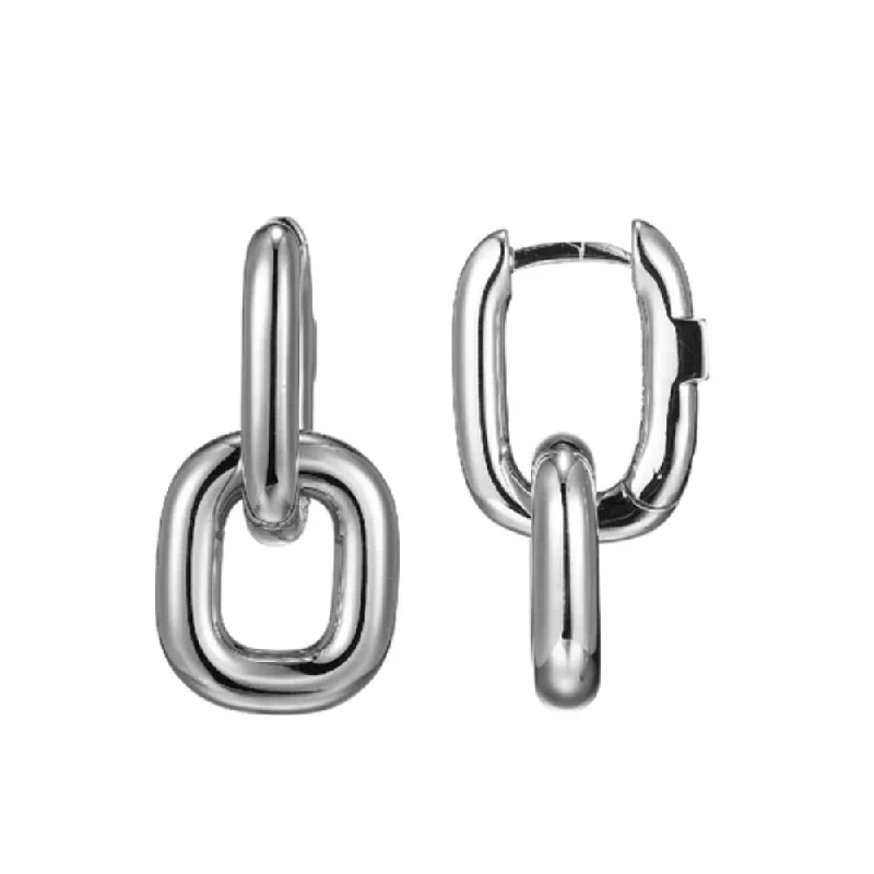 Elle "Simpatico" Square Hoop Drop Earrings