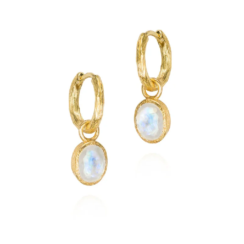 Jorge Revilla Zen Collection Rainbow Moonstone Drop Earrings