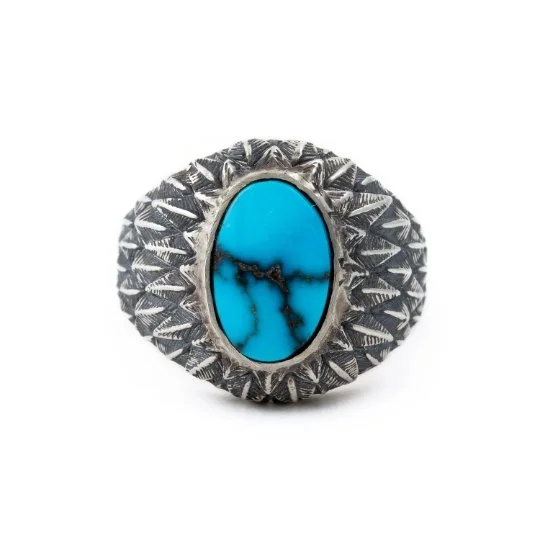 Sterling Silver Egyptian Turquoise "Griffin" Ring