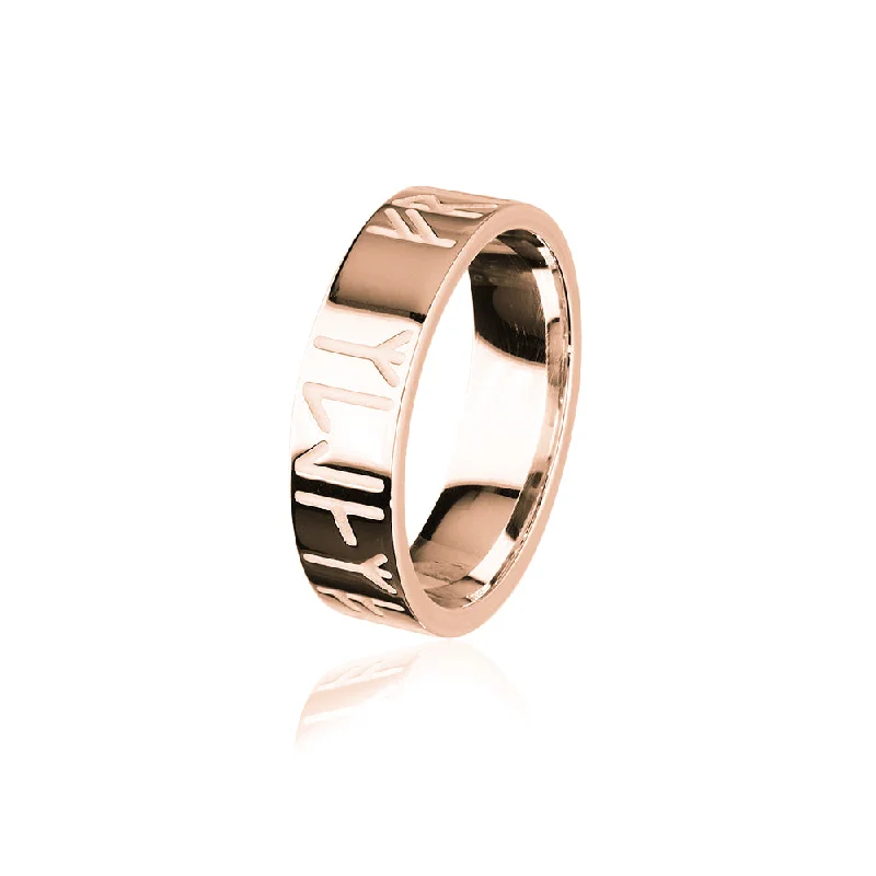 Runic Rose Gold Ring RXR262