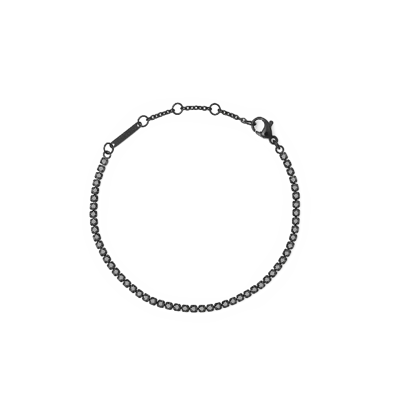 Black Crystal Tennis Bracelet