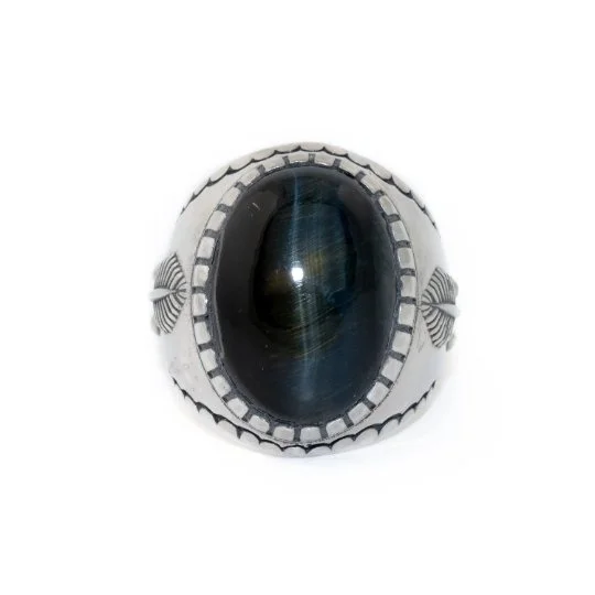 "Shiso" Ring x Blue Tiger's Eye