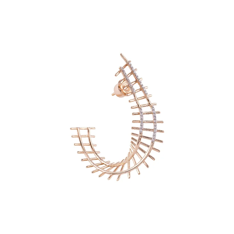 Maxi Railway Hoop Earring