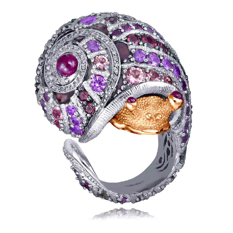 Gold Rosy The Snail Ring