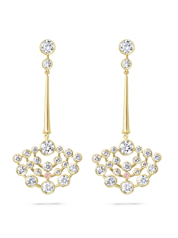 Raindance Chelsea Yellow Gold Diamond Drop Earrings