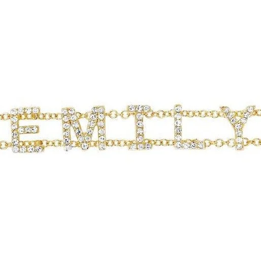 Diamond Personalized Name Bracelet