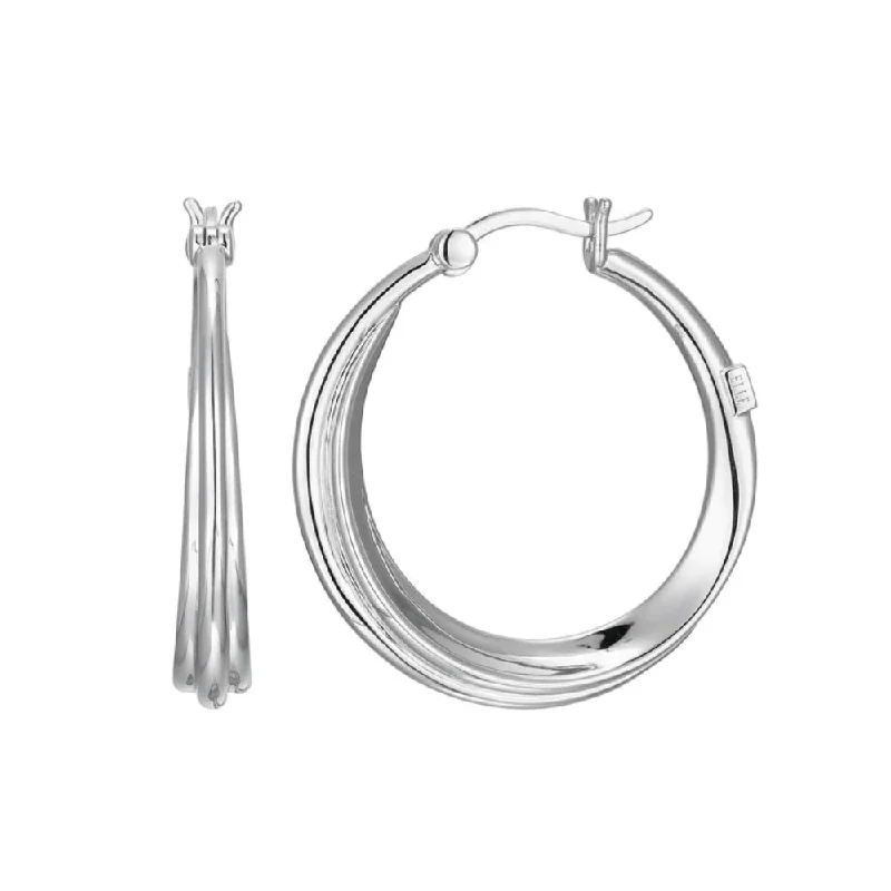 Elle Swirl Collection Hoop Earrings