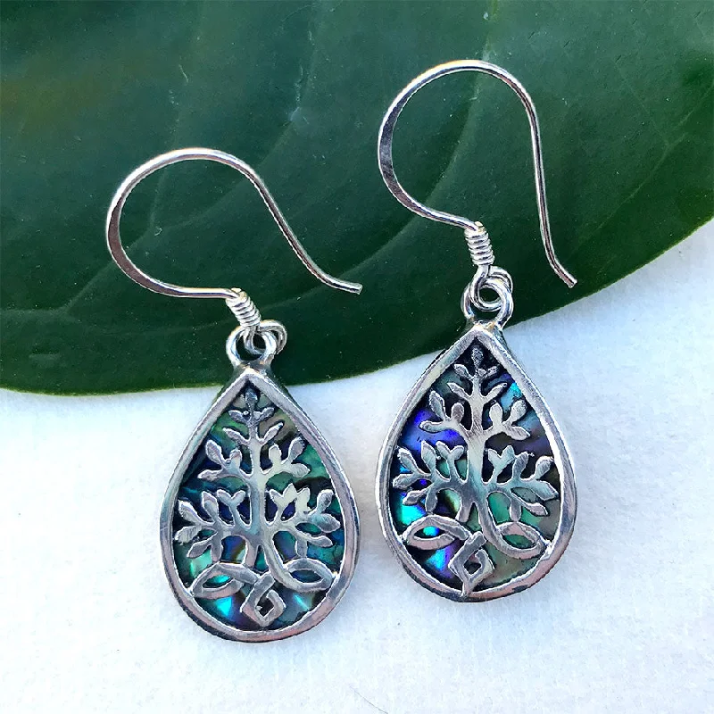 Akar Abalone Earrings - Sterling Silver, Indonesia